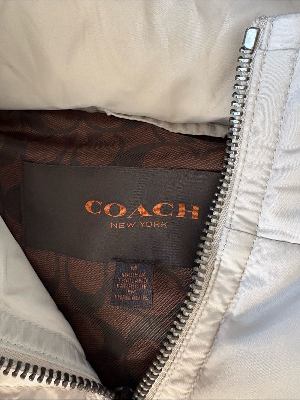 Coach Down Puffer Vest Hooded Sz M - Picture 2 of 6